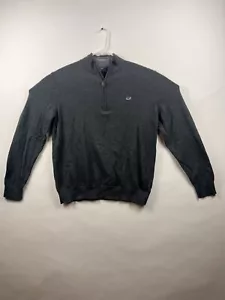 Vineyard Vines Sweater Adult Medium Gray Whale Zip Pullover Cashmere Mens - Picture 1 of 10