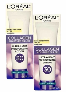 2 Confezioni L'Oreal Collagene Idratante Filler Lozione Ultraleggera SPF 30 SCADENZA: 2/26 - Foto 1 di 5