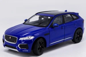 Welly 1:24 Jaguar F-Pace Diecast Model Sports Racing Car Toy Blue NEW IN BOX - Picture 1 of 6