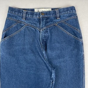 Vintage Coyote Mood Jeans Womens JR 11 Blue Western Bareback Rockies 80s Bootcut - Picture 1 of 19
