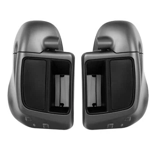 Lower Vented Fairings Fit For Harley Touring 2014-2024 Industrial Gray Denim - Picture 1 of 6