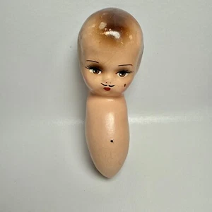 VTG Creepy Composition Doll One Piece Head Body Painted Face Parts Props Damage - Picture 1 of 10