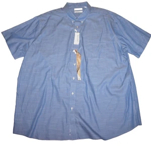 Gold Label Perfect Performance Shirt by Roundtree Yorke BIG 4X Solid Blue NWT - Picture 1 of 5