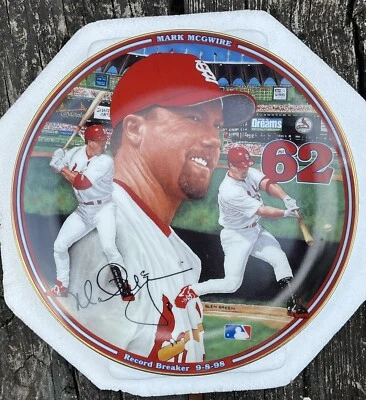 Placa de coleccionista Mark McGuire Bradford Exchange "Record Breaker 9-8-98". #'d 18062 Foto 1 de 4