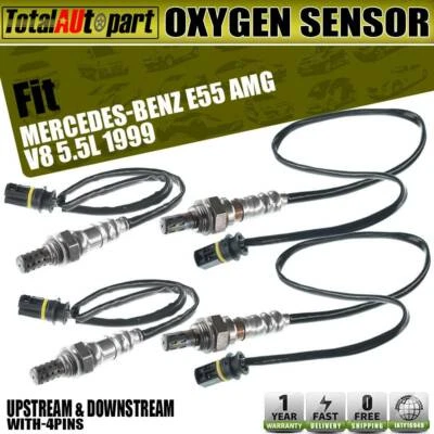 4x Sensores de oxígeno O2 para Mercedes-Benz E55 AMG 1999 5,5 L aguas arriba y aguas abajo Foto 1 de 4