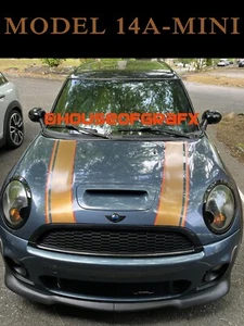 2 color Bonnet Boot stripe stripes decals graphics fit any yr model Mini Cooper - Picture 1 of 8