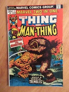 MARVEL TWO-IN-ONE #1 (1974) **Thing/Man-Thing!** (FN+) **Bright & Colorful!** - Picture 1 of 5