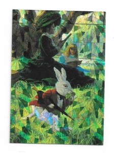 Hildebrandt Comic Images 1992 Prism Card P5 Alice Follows the White Rabbit