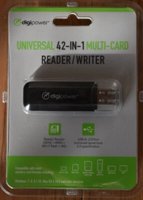 Digipower 42-in-1 Multi SD Card Reader, USB Connection, New - Image 1 of 4