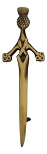 Thistle Hilt Sword Kilt Pin Antique 4"/Scottish Kilt Pins/Celtic Pin Brooch - Picture 1 of 1