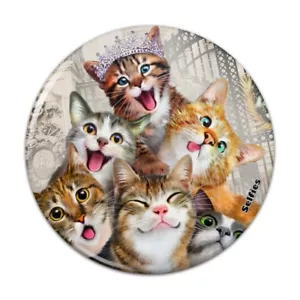 Katzen Selfie im London Palace England kompakte Tasche Handtasche Hand Make-up Spiegel - Bild 1 von 8