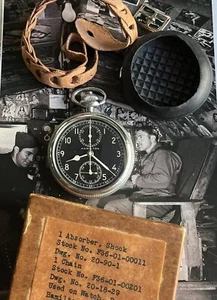 WW2 Vintage Hamilton Military Issue Pocket Watch Model 23 Chronograph With Fob - Picture 1 of 24