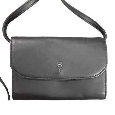 Cartera Simply Vera Wang negra de hombro/bross varios bolsillos 7x5 pulgadas Foto 1 de 4