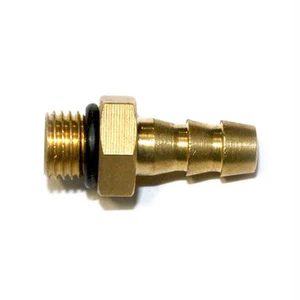 3/8 Zoll - 24 UNF Stecker x 1/4 Zoll Schlauch Widerhaken Stecker für Gasgenerator Peitschen - FMS64T - Bild 1 von 3