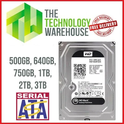 Hard Drive 3.5 internal SATA Computer 500GB - 750GB - 1TB - 2TB - 3TB - 4TB Lot - Image 1 of 4