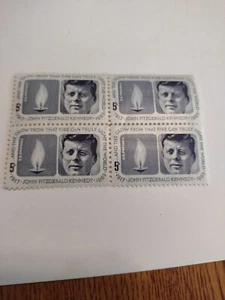 US #1246 block of 4, 5¢. JFK - Picture 1 of 2