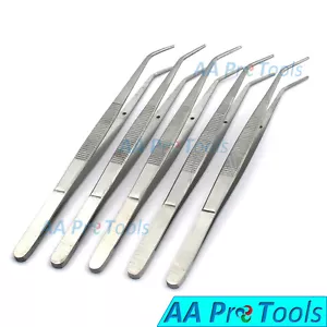 5 Stk. Dental Pinzette Baumwolle Verbandzange gezackte Spitze Dental Chirurgisches Labor - Bild 1 von 3