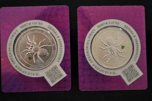 2015 Australian Funnel Web Spider 1 oz Silver Coins Green Skull Privy *Only 50* - Picture 1 of 9