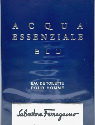 SALVATORE FERRAGAMO AQUA ESSENZIALE BLU EDT Spray PARA HOMBRES 1,7 OZ / 50 ml ¡¡NUEVO!!! Foto 1 de 4