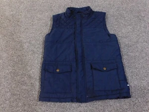 crown ivy vest girls large blue puffer zip outdoors lined - Picture 1 of 12