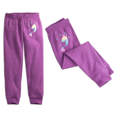 Disney Store Ariel The Little Mermaid Soft Fleece Pants Girl Size 4 Purple NWT - Image 1 of 3