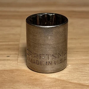 Craftsman 3/8" Drive 9/16" 12 Point Shallow Socket SAE V 44334 USA - Picture 1 of 5
