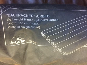 CAMPING OVERLAND MEARS TRAVEL BUSHCRAFT AIR BED PLIEGA PEQUEÑO NUEVO BOX25 - Imagen 1 de 7