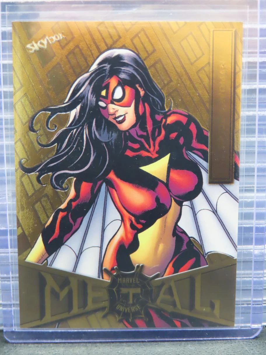 2021 Marvel Metal Universe Spider Man Spider Woman Light FX Gold #87