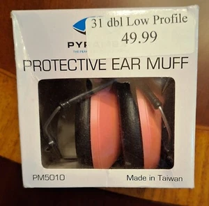 Pink EARMUFF Low Profile NRR 31db PM5010 Exceeds ANSI S3.19 Requirements - Picture 1 of 8