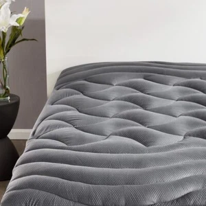 78" x 80"King Size Mattress Topper Breathable and Washable Deep Pocket Grey - Picture 1 of 7