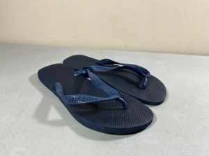 HAVAIANA MEN'S NAVY BLUE THONG FLIP SLOP SANDALS SIZE 11-12 - Picture 1 of 3