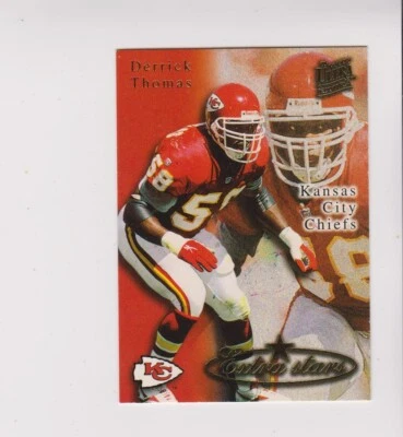 1995 Fleer Ultra Extra #497 Derrick Thomas card, Kansas City Chiefs HOF - Image 1 of 2