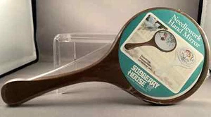 Vintage Sudberry House Needlework Hand Mirror  Craft Needlepoint Mount 4-7/8" - Picture 1 of 16