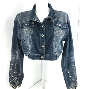 LEEMO USA JEANSJACKE Damen 3XL Thread & Beads Bedazzled P2 - Bild 1 von 9