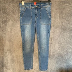 MISS CAPTAIN Vaqueros Mujer 38 Azul Ajustado Denim Pantalones Bigotes W30 L29 - Imagen 1 de 13