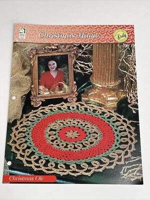 Christmas Ole Crochet Doily Pattern Card House of White Birches - Image 1 of 4