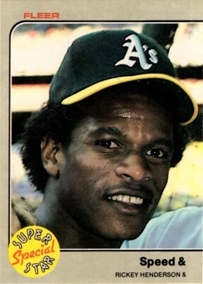 Fleer 1983 - Rickey Henderson #646 - velocidad - casi nuevo - como nuevo Foto 1 de 2
