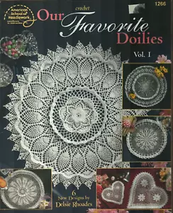 USED OUR FAVORITE DOILIES VOL. 1 HOME DECOR 6 DESIGNS CROCHET PATTERN BOOK - Picture 1 of 2