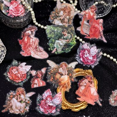 10 Piezas Pegatinas Princesa Hada PET Brillante Álbum de Recortes Pegatina Diario Tarjeta Artesanía Foto 1 de 4