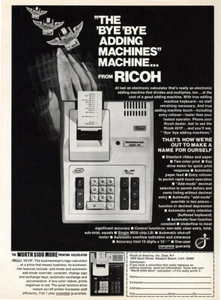1973 Ricoh: Bye Bye Adding Machines Machine Vintage Print Ad - Picture 1 of 1