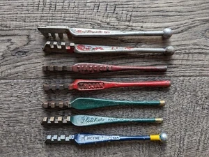7 Vintage Glass Cutter Tools w. Tapping Ball FLETCHER, RED DEVIL, TROJAN, HOYNE - Picture 1 of 7