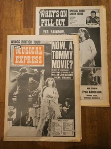 NME New Musical Express December 16th 1972 The Who Now A Tommy Movie Cover - Imagen 1 de 7