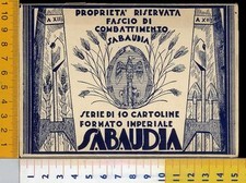 43496] LATINA COFANETTO 10 CARTOLINE SABAUDIA - FASCIO DI COMBATTIMENTO SABAUDIA