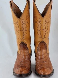 Nocona Vintage Women's Western Cowgirl Lizard Skin Boots Size 5.5B - Picture 1 of 15