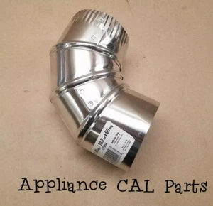 Deflecto 4" 30ga galvanised adjustable 90゚ elbow dryer vent ELBS049030 - Picture 1 of 2
