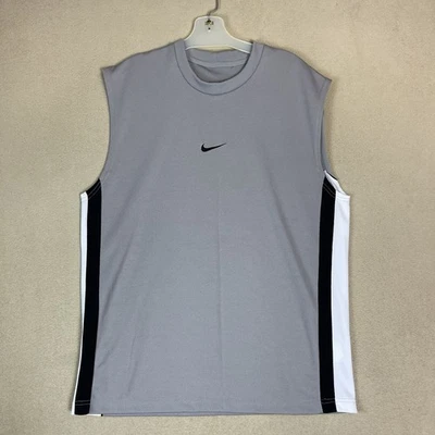 Nike Tank Top Mens M Gray Vintage Sleeveless Loose Fit Center Swoosh Logo - Image 1 of 4