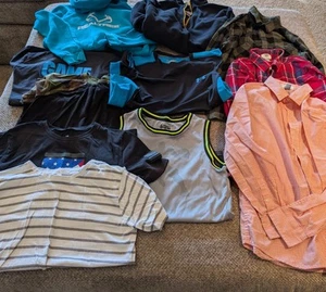 Lot of 11 Boys Clothes Short & Long Sleeve Shirts, Hoodie/Fleece, Tank Top Sz XL - Picture 1 of 7