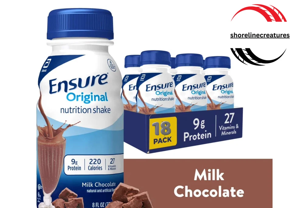 Batido Ensure Original Nutrition, 9 g de proteína, chocolate con leche, 8 fl oz - Paquete de 18 Foto 1 de 1