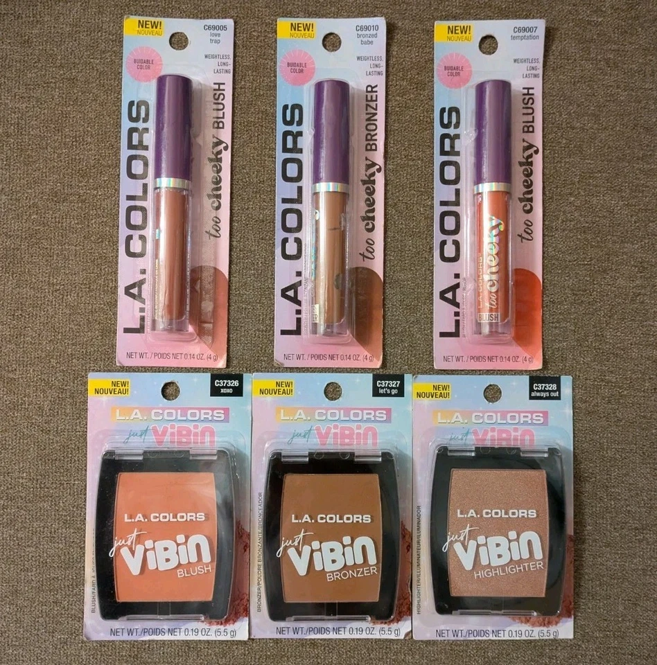 NEW L.A. Colors Blush, Highligter, Bronzer (Too cheeky or Just Vibin) YOU PICK - Image 1 of 3