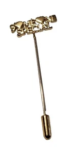 Vintage? Gold Tone "Someone Special" Hearts Stick Pin Love Appreciate Teacher - Picture 1 of 5